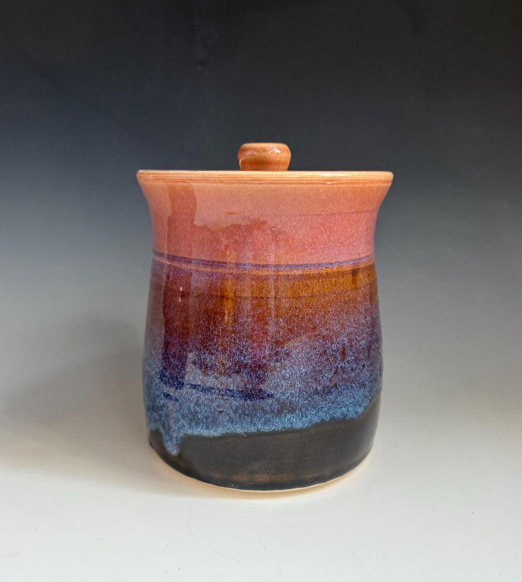 Southwest Pottery Jar: Handmade Stoneware Kitchen Canister