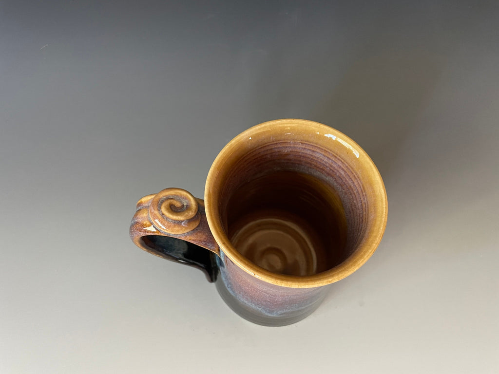Pottery purple stein. 14 ounce ceramic mug. South West Coffee mug. Fast shipping. Colorado Artist. Hand crafted cup. Coffee cup.