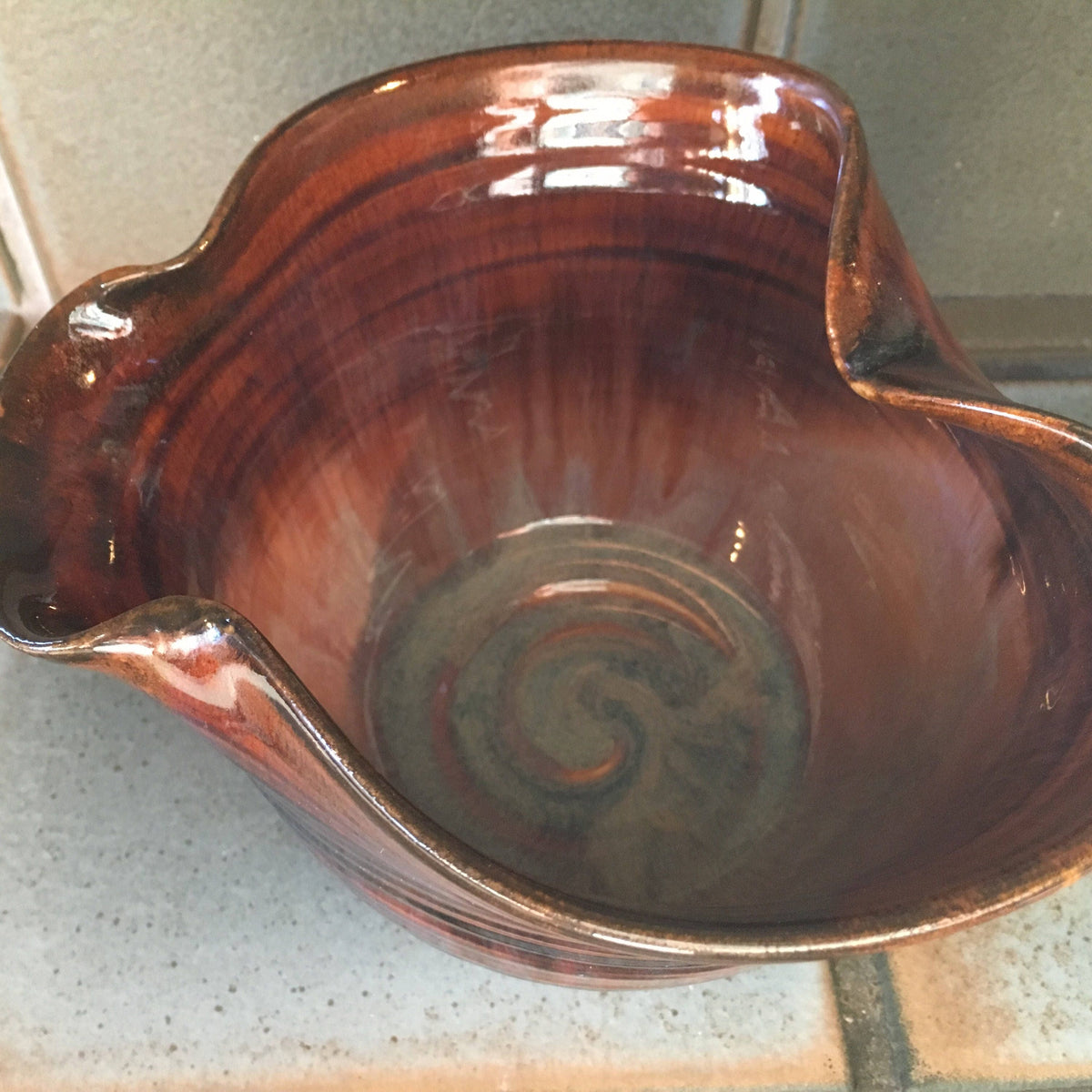 Pottery batter bowl. Southwest Mixing Bowl, Ergonomic Bowl, Ceramic Bowl with Whisk. Fast shipping. Omelette bowl. Wedding gift.