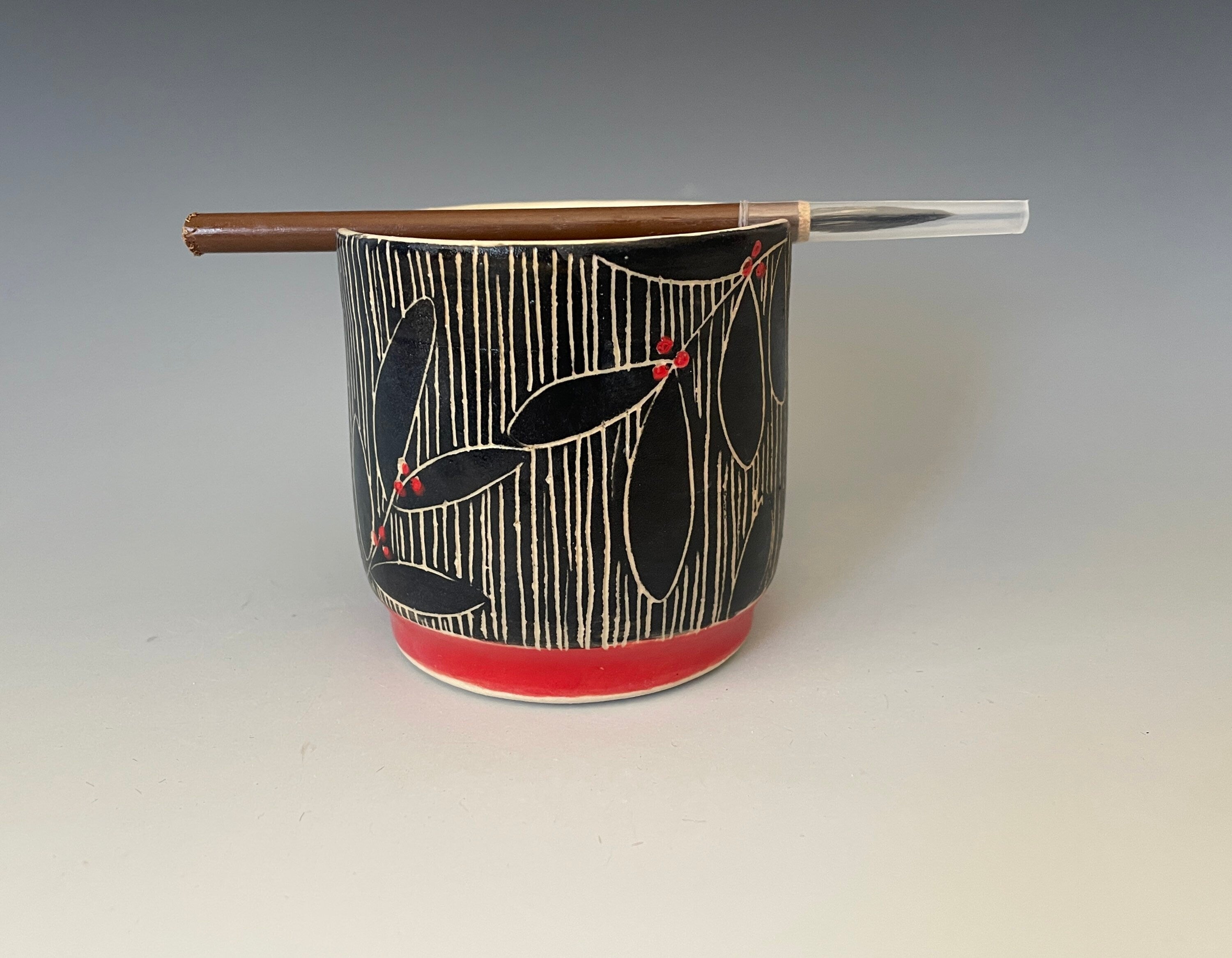 Artist cups. Decorative water color art cups with brush. Artist water color cup with brush. Imagine imprinted on the cup.