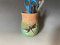 Handmade pottery Dragonfly Vase. Ceramic pen and pencil holder.Fast shipping small flowers vase.