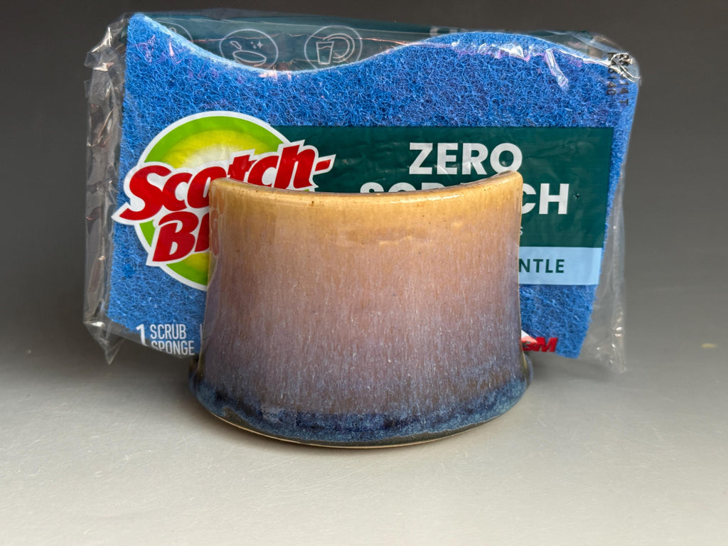 Pottery Sponge Holder. ceramic sponge caddy with new sponge. Kitchen decor.