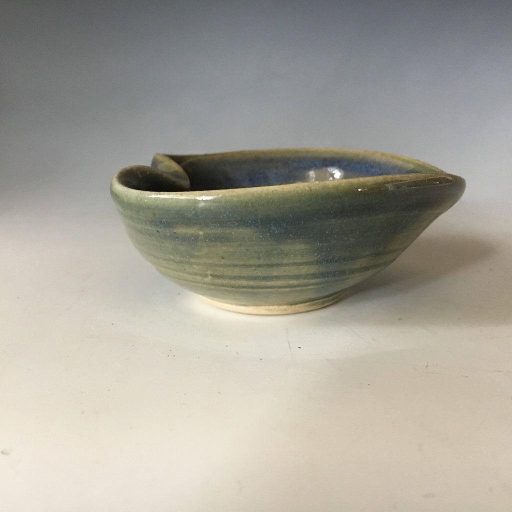 Handmade pottery blue dish. Blue ceramic heart dish, get well gift 4 inch heart. Gifts under 30.Valentine gift.