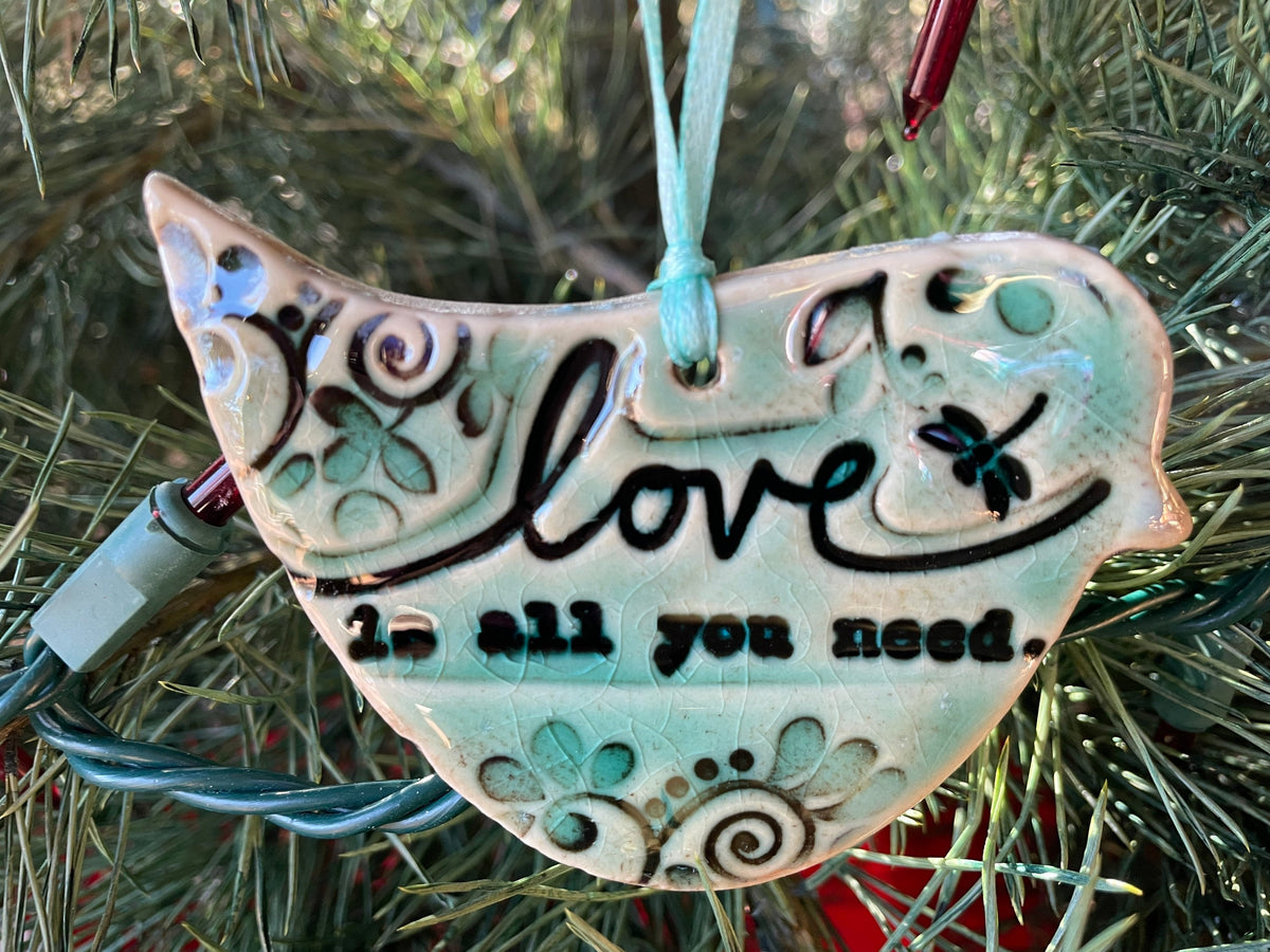 Handmade Ceramic Bird Ornament: Spring Wall Decor, Nature Inspired gift.Colorado artist.