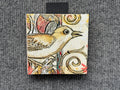 Ready to hang Bird Print. 4 inch x 4 inch bird print on 1/2 inch block ready to hang.