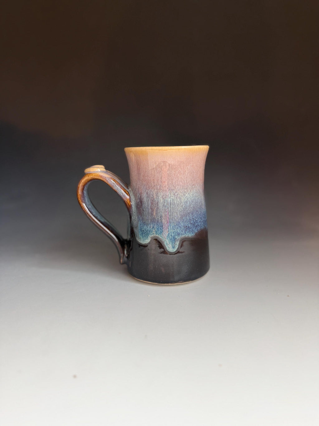 Pottery purple stein. 14 ounce ceramic mug. South West Coffee mug. Fast shipping. Colorado Artist. Hand crafted cup. Coffee cup.