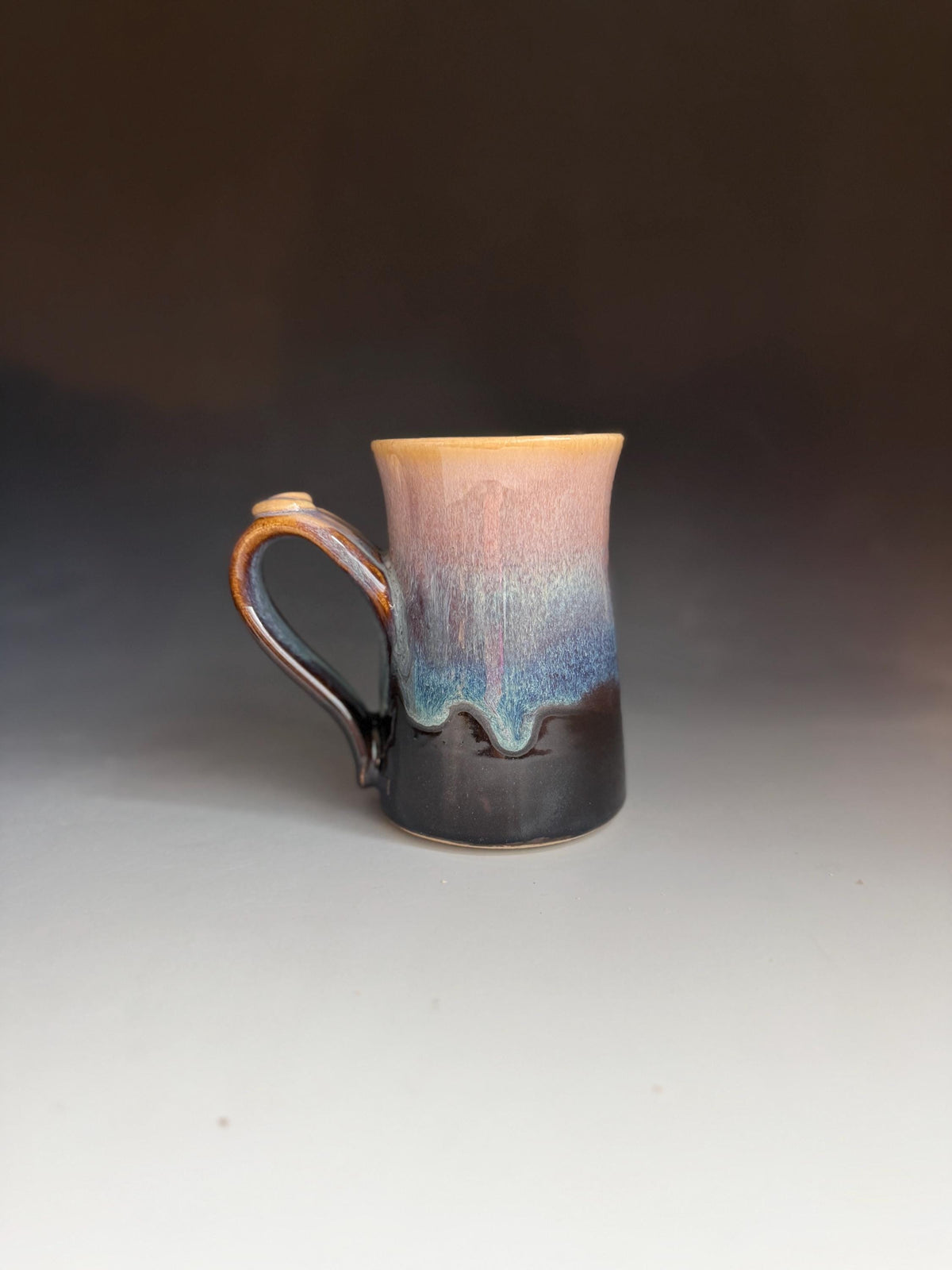Pottery purple stein. 14 ounce ceramic mug. South West Coffee mug. Fast shipping. Colorado Artist. Hand crafted cup. Coffee cup.