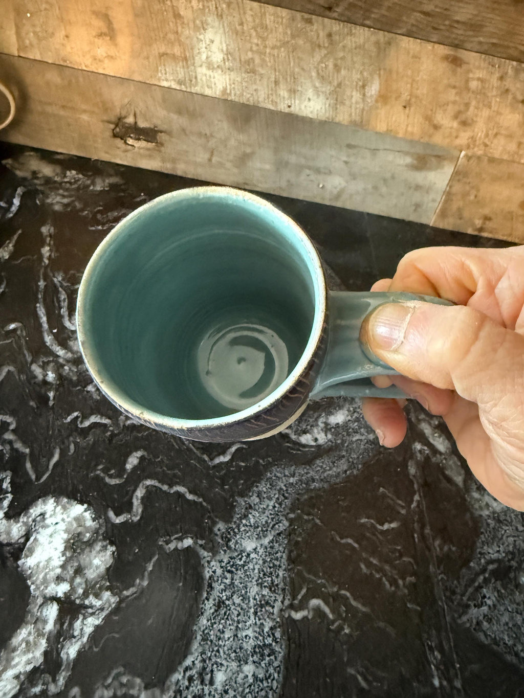 Pottery Fish Cofee cup. Stoneware Wine Cup, Ocean lover gift. Hand Painted expresso cup. Tea cup. Holds 10 fluid ounces.