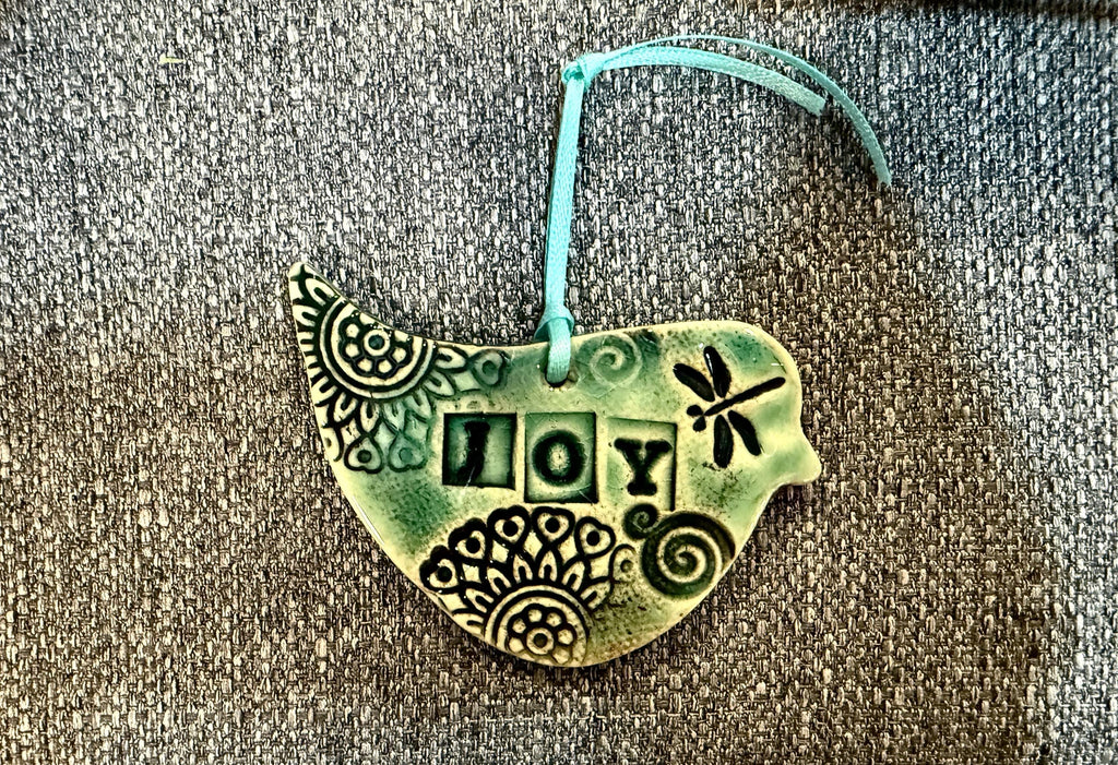 Bird ornament. Ornaments with Peace. Turquoise bird wall hanging. Gifts under 30. Unique inspirational gifts. Spring Decor