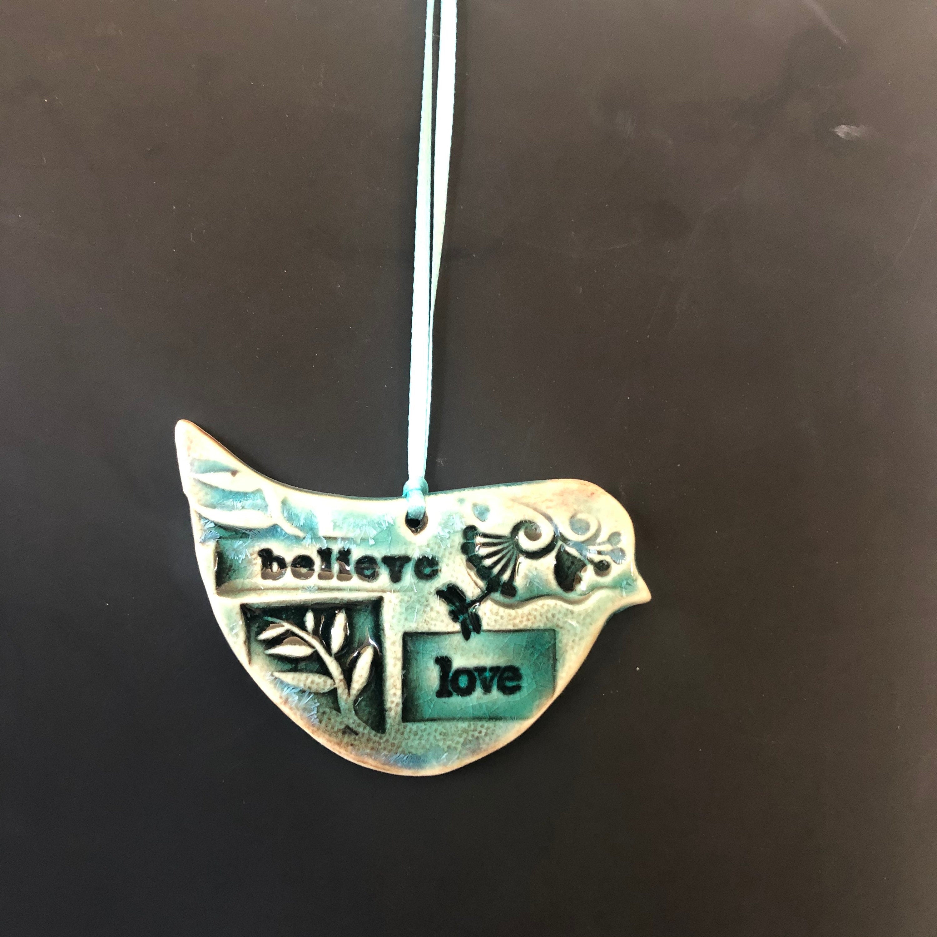 Bird Pottery Gift, gift for bird lovers, “get well gift “with gift bag. Graduation gift.