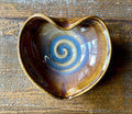 Wheel Thrown Pottery Heart Dish: Purple Blue Glaze, Southwest Decor. Trinket dish.