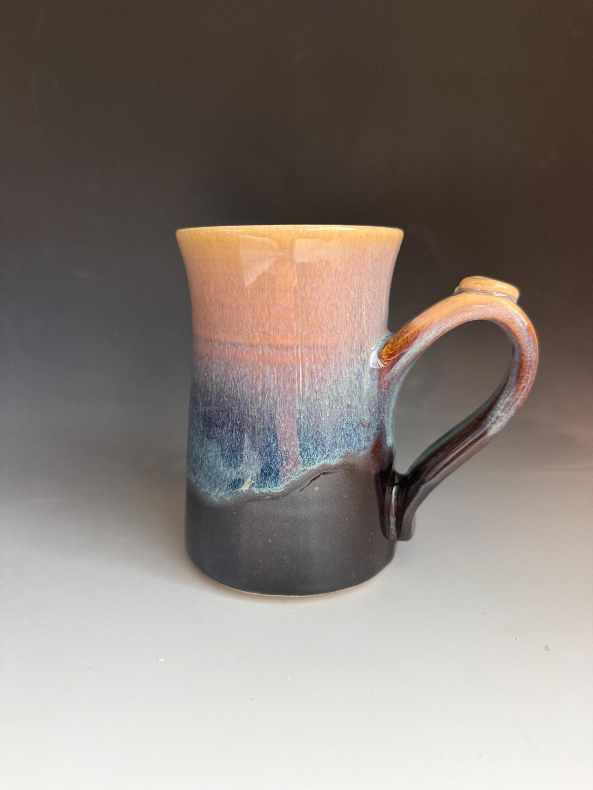 Pottery purple stein. 14 ounce ceramic mug. South West Coffee mug. Fast shipping. Colorado Artist. Hand crafted cup. Coffee cup.