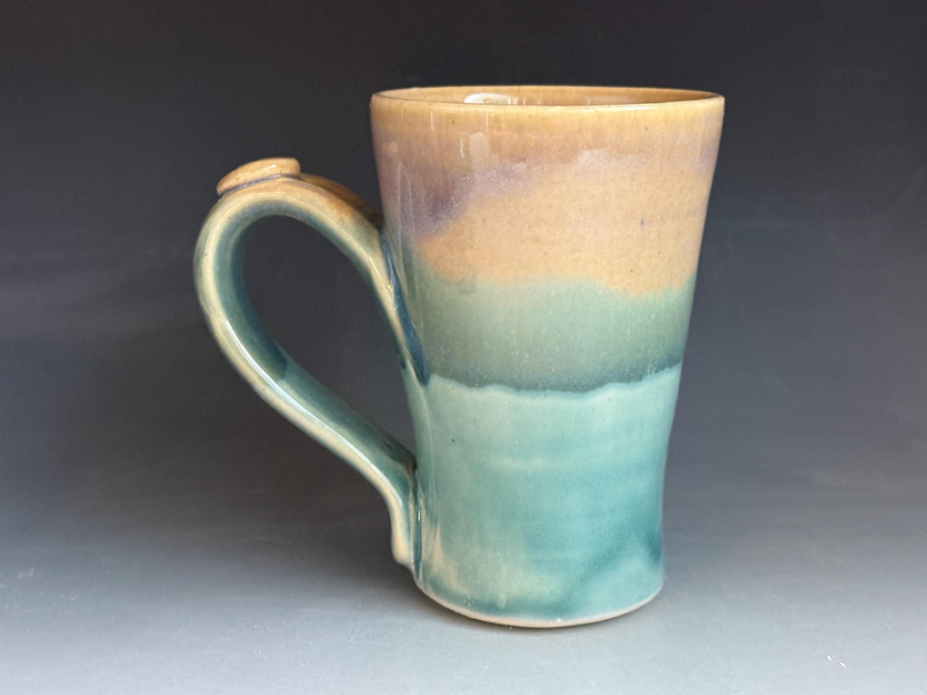 Dragonfly coffee cup, handmade pottery mug.Free fast shipping Mother's Day Gift.