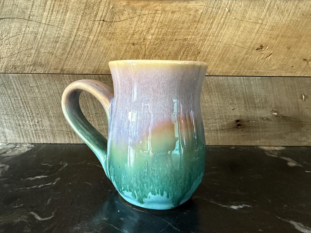 Calla Lily mug. Cup with flower design. Ceramic coffee cup. Unique mug 12-14 ounce. Art Deco Mug.Art Nouveau tea cup.