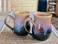 Handmade pottery mugs. Set of matching cups with Thumb Rest. Southwest pottery mugs. Wedding gift. Gift for house warming. Ready to ship.