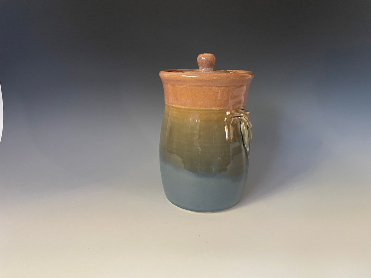 Pottery Calla Lily Large Canister, Ceramic Large Flour Jar, Unique  Pottery Cookie Jar. Calla Lilly Urn.