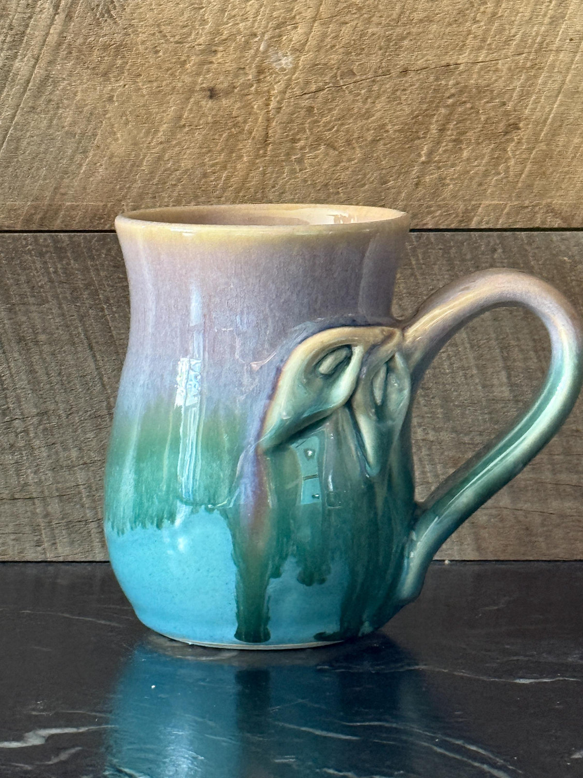 Calla Lily mug. Cup with flower design. Ceramic coffee cup. Unique mug 12-14 ounce. Art Deco Mug.Art Nouveau tea cup.