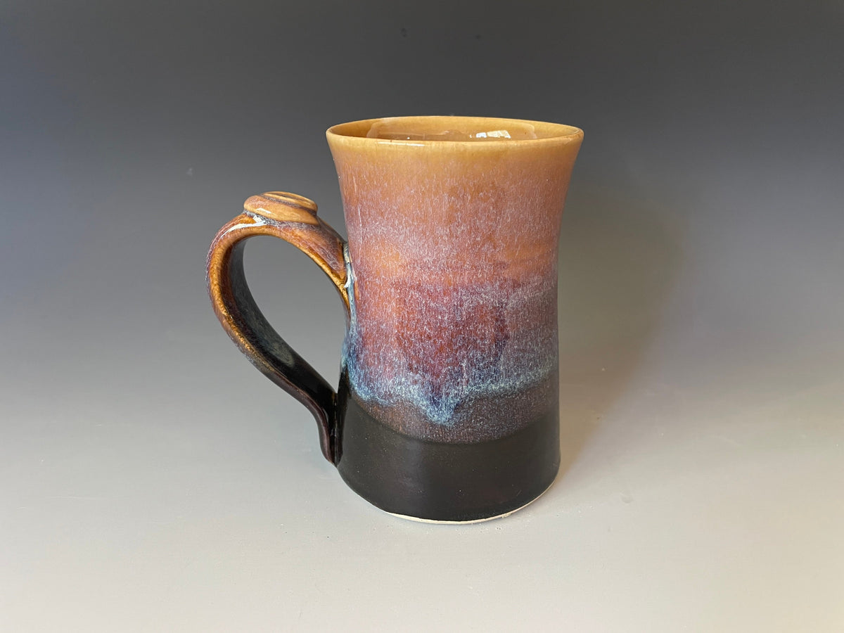 Pottery purple stein. 14 ounce ceramic mug. South West Coffee mug. Fast shipping. Colorado Artist. Hand crafted cup. Coffee cup.