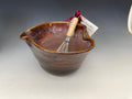 Handmade Pottery ergonomic mixing bowl. Southwest pancake or egg bowl. Gift for Chef. Pottery bowl with whisk. Gift Set