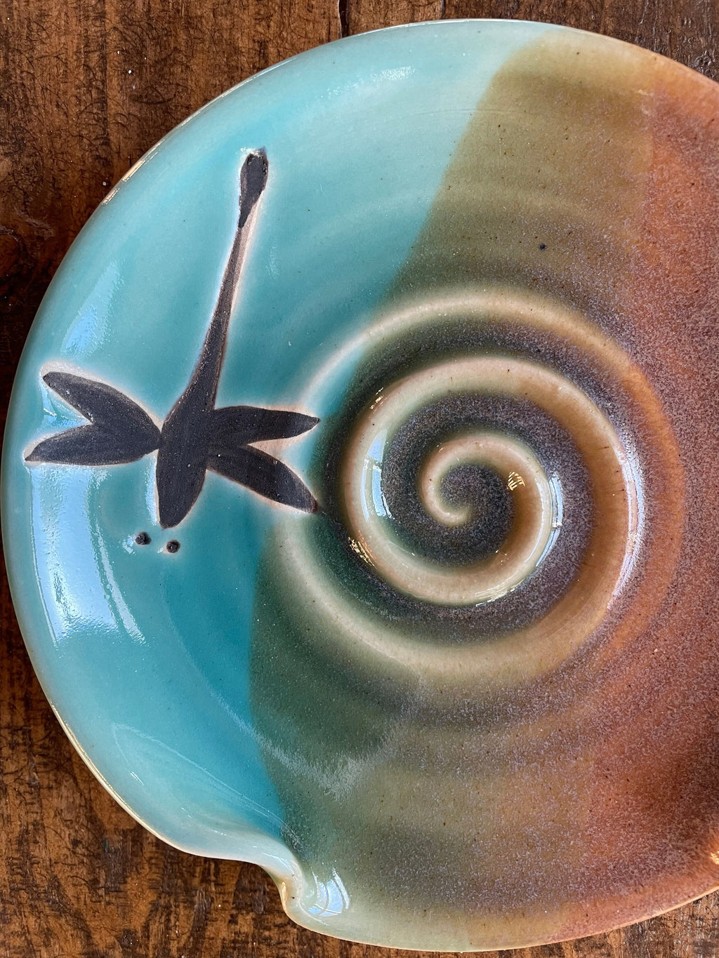 Dragonfly spoon Rest. Ceramic Spoon Rest. Gifts under 30. Pottery spoon holder. Colorado artist.