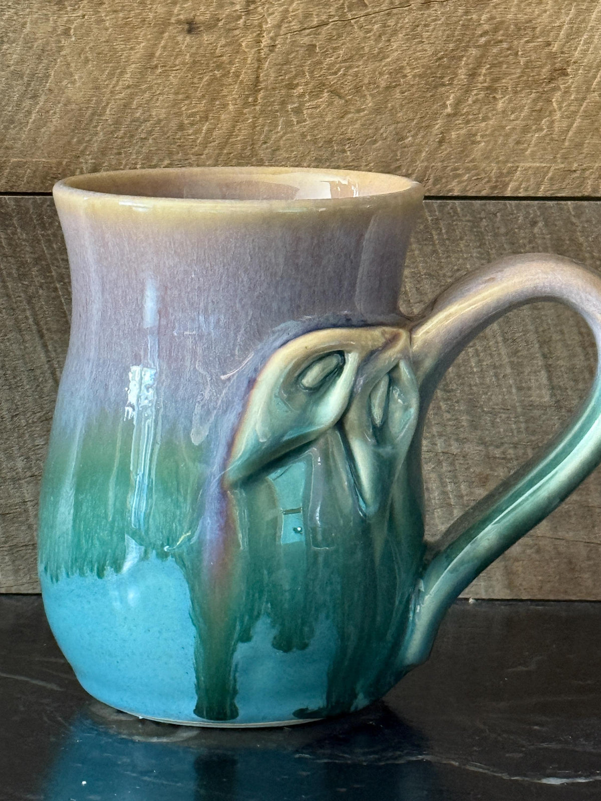 Calla Lily mug. Cup with flower design. Ceramic coffee cup. Unique mug 12-14 ounce. Art Deco Mug.Art Nouveau tea cup.