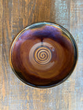 Handmade Pottery Southwest Bowl, Ceramic Large Fruit bowl.  salad bowl. Size is 9 inches wide 4 inches tall. Made in Colorado